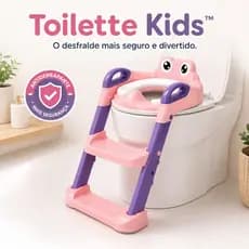 Assento Infantil Vaso Sanitário Confortável Redutor Rosa Bebe Apoio Seguro