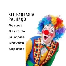 Acessórios Para Fantasias Palhaço Peruca+Nariz+Gravata+Sapato