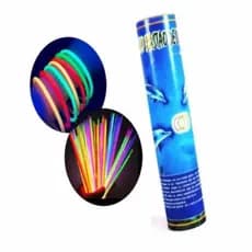 Pulseira Neon Kit 50 Unidades Brilha no Escuro Festa Glow Carnaval Evento
