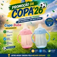 Copo Para Bebê Anti-vazamento Com Alça Bico Silicone Super Macio E Tampa Buba Lançamento