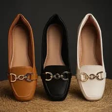 kit 3x mocassim sapatilha bico quadrado confortável Sapatilhas elegante mocassin