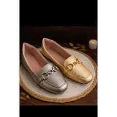 kit 2x Sapatilha Feminina Confortável Luxo Elegante Sapato Feminino Mocassim Bico Quadrado