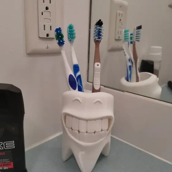 Porta Escovas Dente Sorrindo