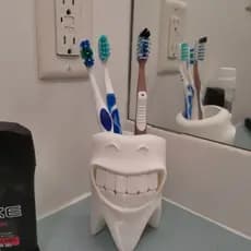 Porta Escovas Dente Sorrindo