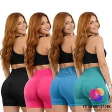 Kit 4 Shorts Levanta Bumbum Academia Crossfit & Yoga envio imediato