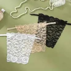 Tapa Decote em Renda com Botões de Pressão Preto, Bege e Branco Acessório para Sutiã para Discrição Kit com 5