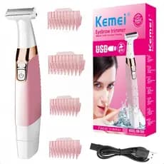 Kemei Depilador Feminino Elétrico, Barbeador Feminino, Perna Corpo Depilação Depilador