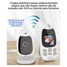 Babá Eletrônica com Câmera e Áudio Visão Noturna – Segurança Total para Seu Bebê Eletromex EL-1809