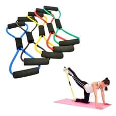 Elástico Tensão Academia Fisioterapia Exercício Ginástica Ombro Perna Braço Glúteos XLS MJQ-7