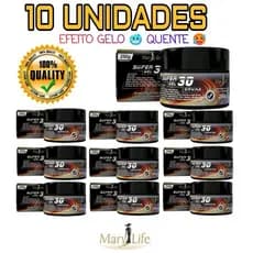 Kit 10 uni Super Gel 30 Ervas Mary Life 250g💪Efeito Gelo❄️e Quente🔥Relaxante Muscular