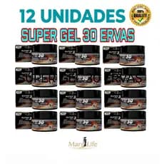 12 Uni Super Gel 30 Ervas 250g - Mary Life