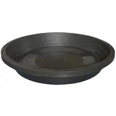 Kit 10 Pratos Plástico Redondo para Vasos Plantas 20 cm - Preto