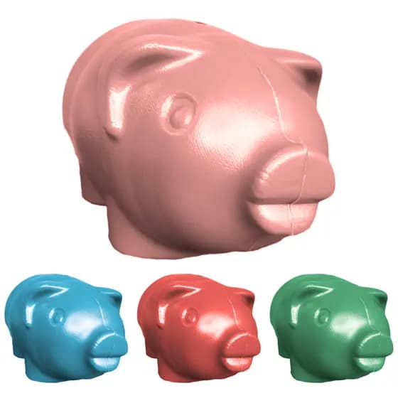 Kit 5 Cofre Porco Grande 20 Cm Cores Sortidas Cofrinho Porquinho Lembrancinha Decoração Plástico