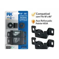 Suporte Universal para TV 10 a 85 Polegadas | Fixo | Padrão VESA | Aço Reforçado