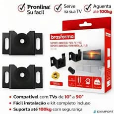 Suporte Universal Fixo Para TV 10' - 90'  Brasforma