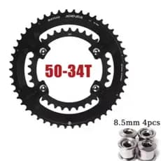 Coroa Bucklos Aero-Zeal 12V 50/34T – Performance e Leveza