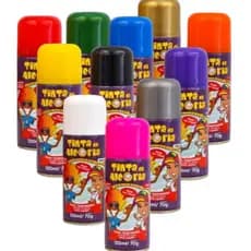 Kit 2 Tinta Spray para Cabelo Lavável Da Alegria Cabelo Maluco Escolha a Combinação de Cores