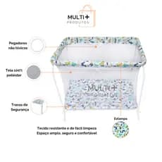 Cercadinho Bebê Chiqueirinho Infantil Dobrável Square até 20kg