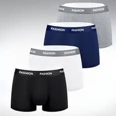 Cuecas boxer masculinas 100% algodão, cuecas boxer de cintura média de alta qualidade, shorts masculinos modernos com es