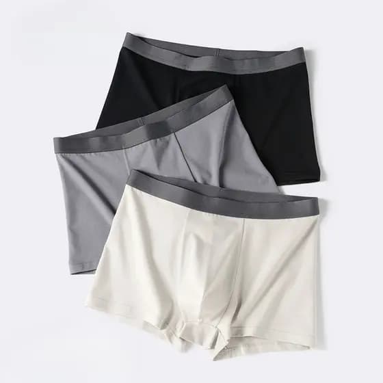 Cuecas boxer masculinas 100% algodão 10A antibacterianas, confortáveis e respiráveis, cuecas boxer masculinas de algodão