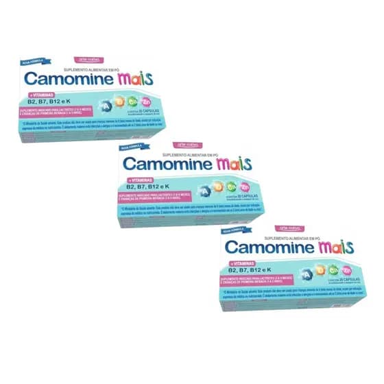 Kit 3 Camomine Mais Vitaminas Nova Embalagem - Arte Nativa