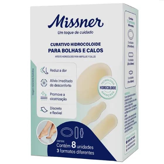 Curativo Hidrocoloide Para Calos E Bolhas Com 8Un - Missner