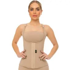 Cinta Modeladora Corselete Pós Criolipolise 16 Barbatanas Com Alças Afina Cintura Reduz Medidas Opta Corpus