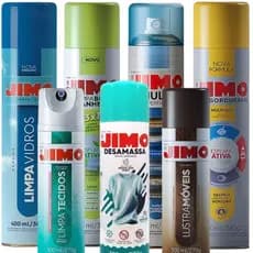 Monte seu Kit Jimo Produtos de Limpeza • Limpa Vidros, Multiuso, Tecidos, Box, Desengordurante...