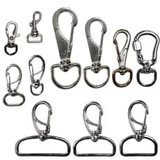 Monte seu Kit de Mosquetão - Escolha e Personalize Como Preferir! Ideal para mochilas, bolsas, chaveiros, artesanatos