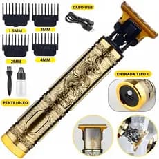 Máquina de corte de cabelo Disfarce e barba elétrica T9 Aparador De Cabelo Profissional e Barbeador