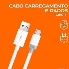 Cabo Carregador Turbo Rápido Reforçado V8  Tipo C 1mt