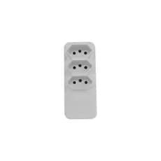 Tomada Em Barra Tripla 2p-t 10a 3 Pinos Branco