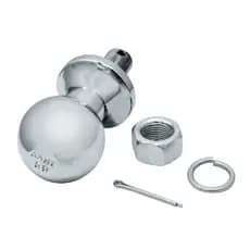 BOLA PARA ENGATE DE REBOQUE 50MM CROMADA COM TRAVA E PORCA
