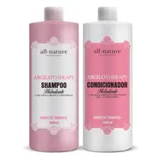 Shampoo Argilotherapy e Condicionador Hidratante 1000ml Argila Branca e Proteínas All Nature