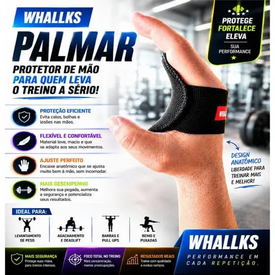 Luva Academia Treino Palmar Protetor Luva Ajustável com Elastico Reforço Aderente resistente