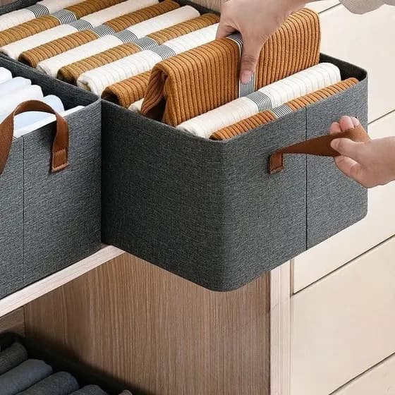 KIT2 Organizador De Calça Jeans/Organizador De Guarda Roupa Arrumados/Separador De Roupa 47x28x20cm