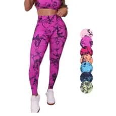 Calça Marmorizada Levanta Bumbum Legging Feminina