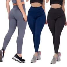 Kit 3 Legging Suplex Academia Caminhada Trabalho
