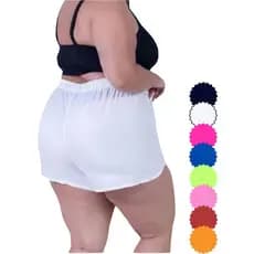 Short Plus Size Feminino com elastanoTactel Bermuda Praia Piscina Reveillon