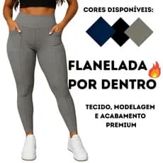 Calça Montaria Ponto Roma Flanelada Premium com Bolso Peluciada Trabalho Dia-a-dia