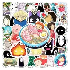 50/10Pcs Anime Japonês Hayao Miyazaki Adesivos Para Telefones De Bricolage Caderno De Bicicleta Capacete