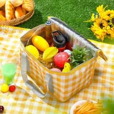 Bolsa térmica Cesto para piquenique com zíper e dobravél para alimento quente ou frio impermeavél