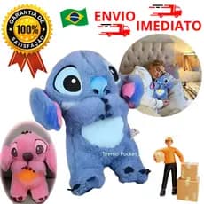 Ursinho Respirador Combate Ansiedade Depressão Stitch Amigo Respira Pelúcia Infantil Brinquedo