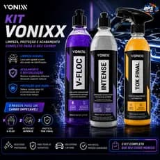 🚗 KIT VONIXX COMPLETO – LIMPEZA, RENOVAÇÃO E PROTEÇÃO AUTOMOTIVA ✨  Deixe seu carro com aparência impecável com o Kit Vo