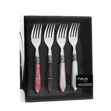 Conjunto Garfo Sobremesa Petisc 4 Pç Madrepérola Haus Brinox
