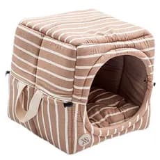 Toca Cama Almofada 3 em 1 Pet Sancho Dobrável Versátil Conforto BEGE