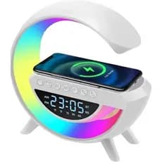 G Speaker Luminária Relógio Bluetooth com Carregador Indução