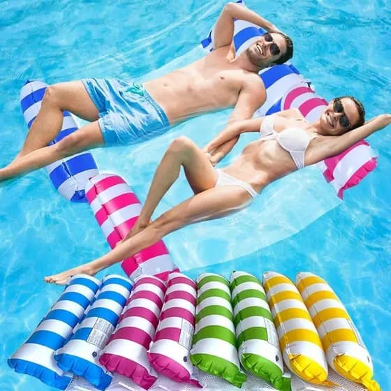 Boia Esteira Rede Piscina  Boia Flutuante Piscina Cama Inflável