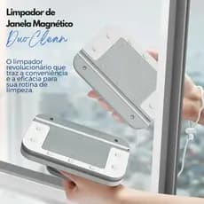 Limpador de Janelas Magnético Duplo Limpa Vidros Escova Lavar Limpeza Doméstica Externa com Segurança