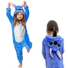 Pijama Macacão Desenho animado Stitch Infantil De Plush
